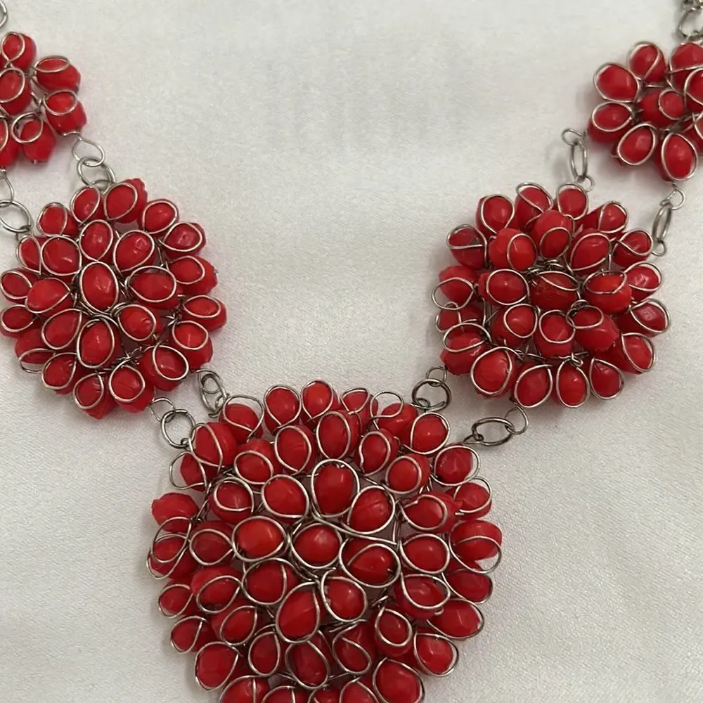 Fun red and silver necklace